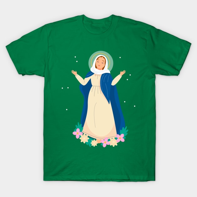 Virgin Mary T-Shirt by Mako Design 